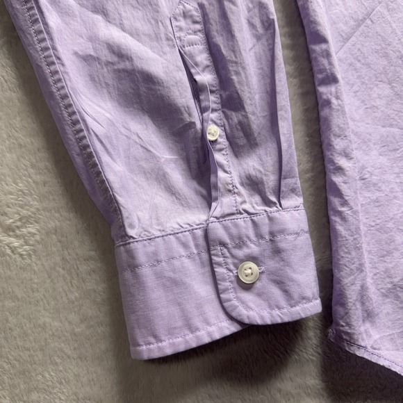 Gap Lived In Button Up Shirt Mens XL Purple Long Sleeve Casual Preppy Cotton - Picture 4 of 12